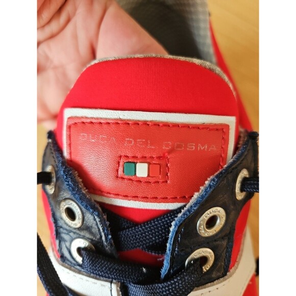 Duca‎ Del Cosma Energy Golf Shoes/cleats, Mens Size 14 Red, Blue White Euc - Picture 12 of 13